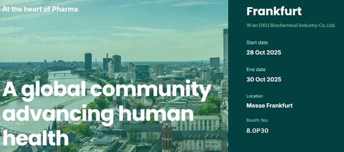 Xi'an Deli Biochemical expondrá en CPhI Europe 2025 en Frankfurt, Alemania